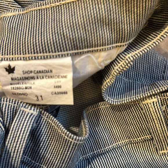 New Yoga Jeans Striped Cropped Pants - Picture 4 of 4